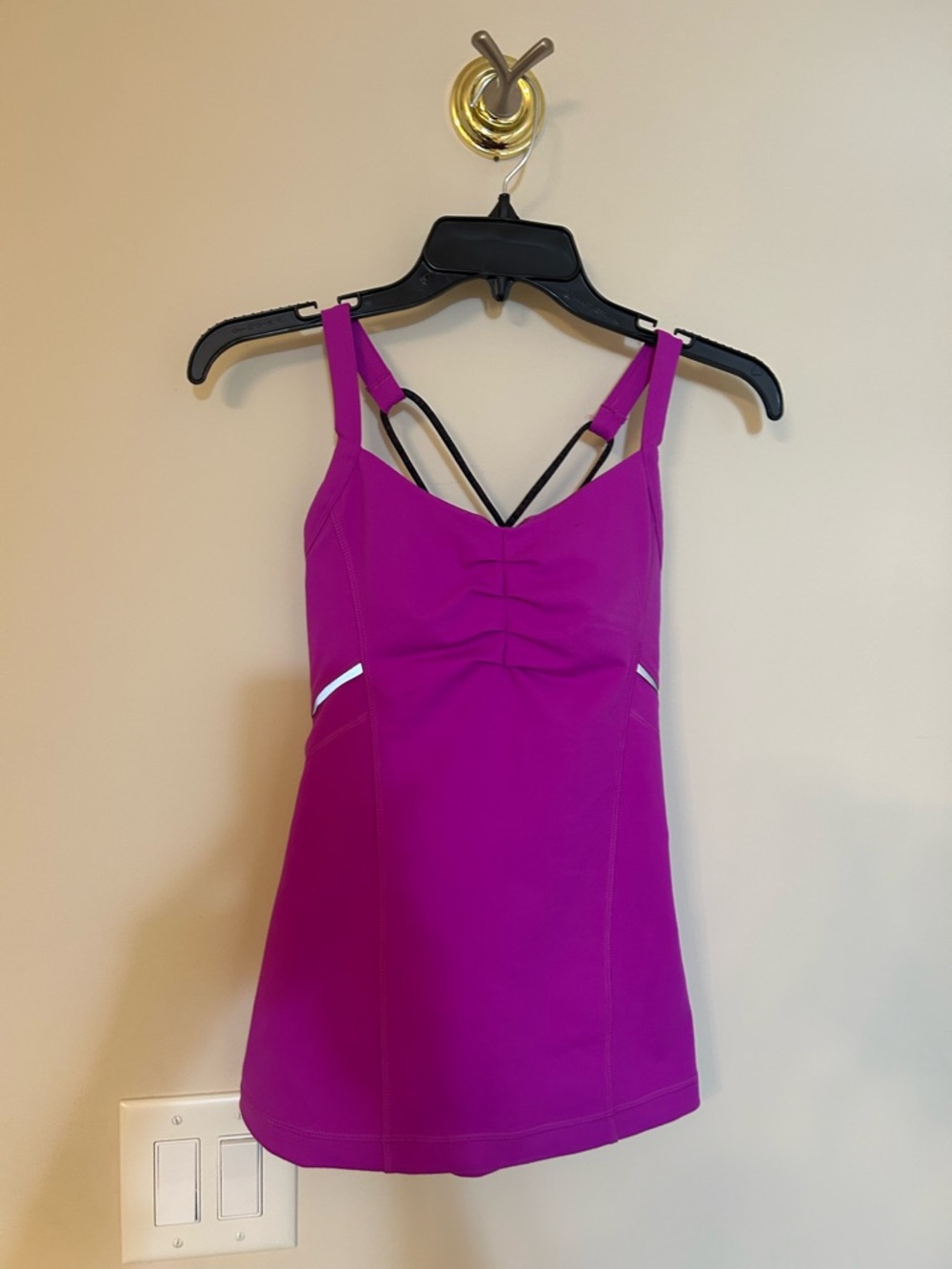 Under Armour Hot Pink Performance adjustable Workout Top.